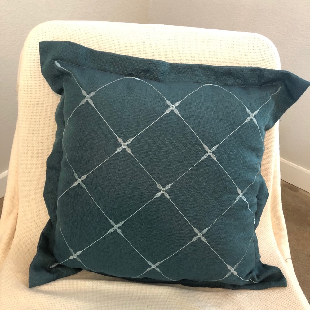 Embroidered Throw Pillow
